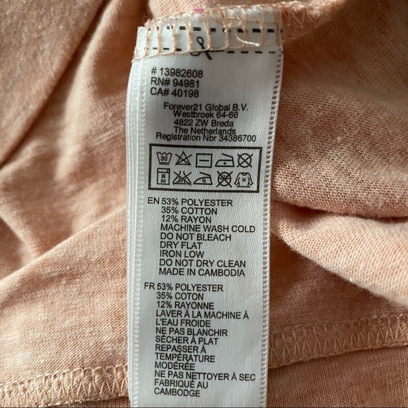 Pink • Marled Raglan Tee - Picture 6 of 7